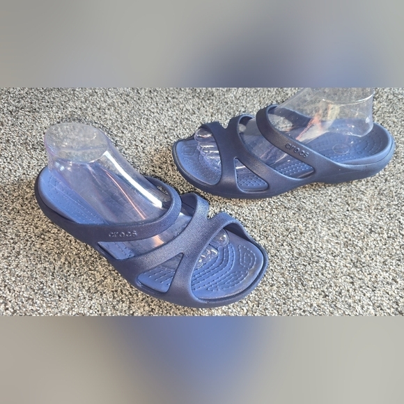 CROCS Shoes - Crocs Women's Monterey Blue Rubber Comfort Sandal Size 11